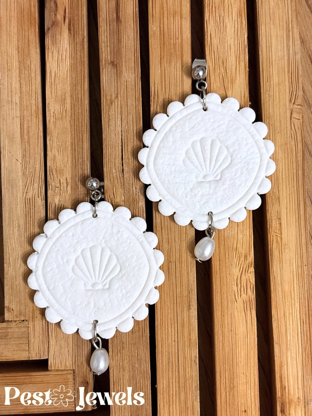 Cove - Boucles d'oreilles coquillage perle - perle d'eau douce