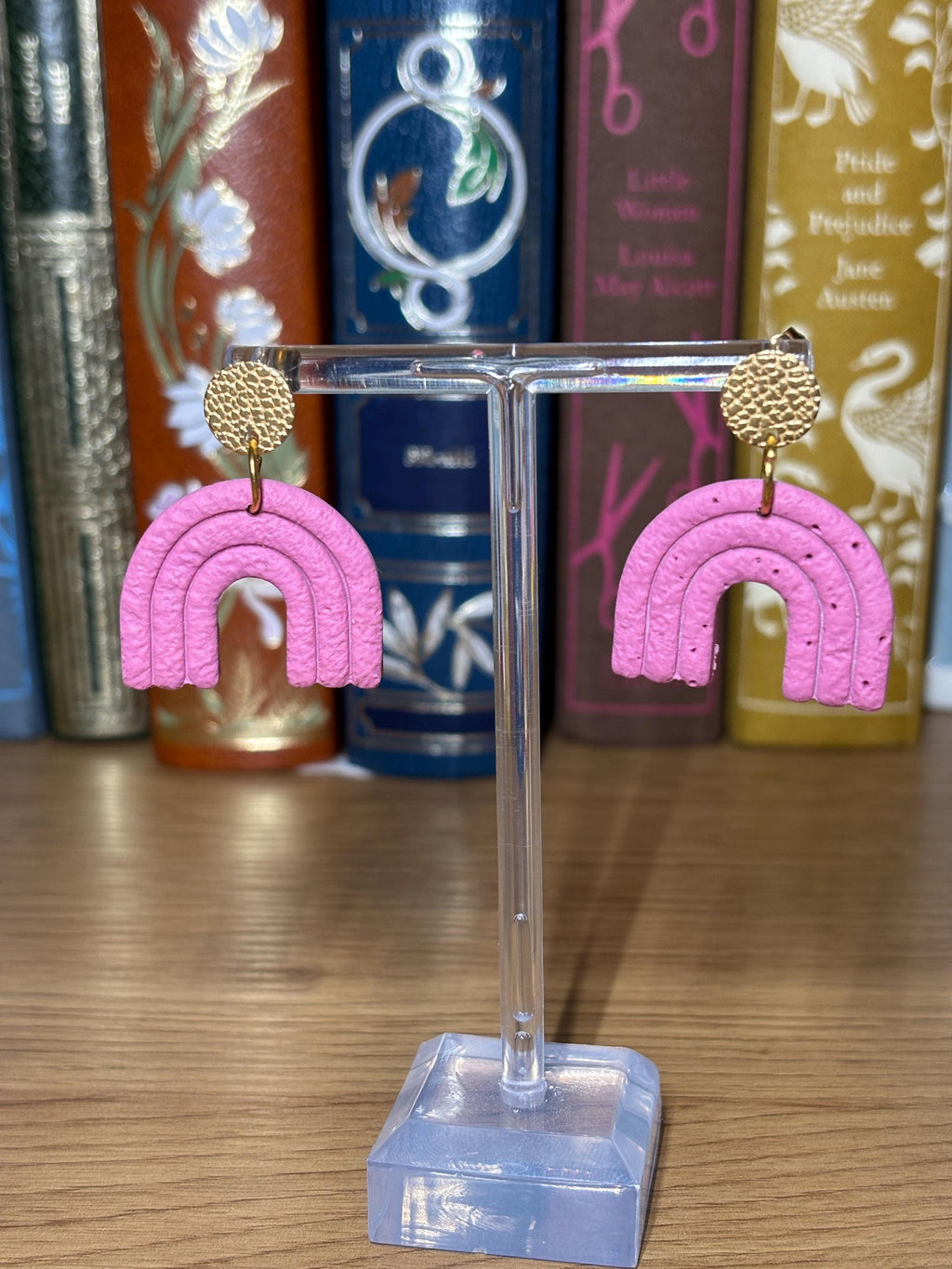 Léa - Boucles d'oreilles nude et argentés arche