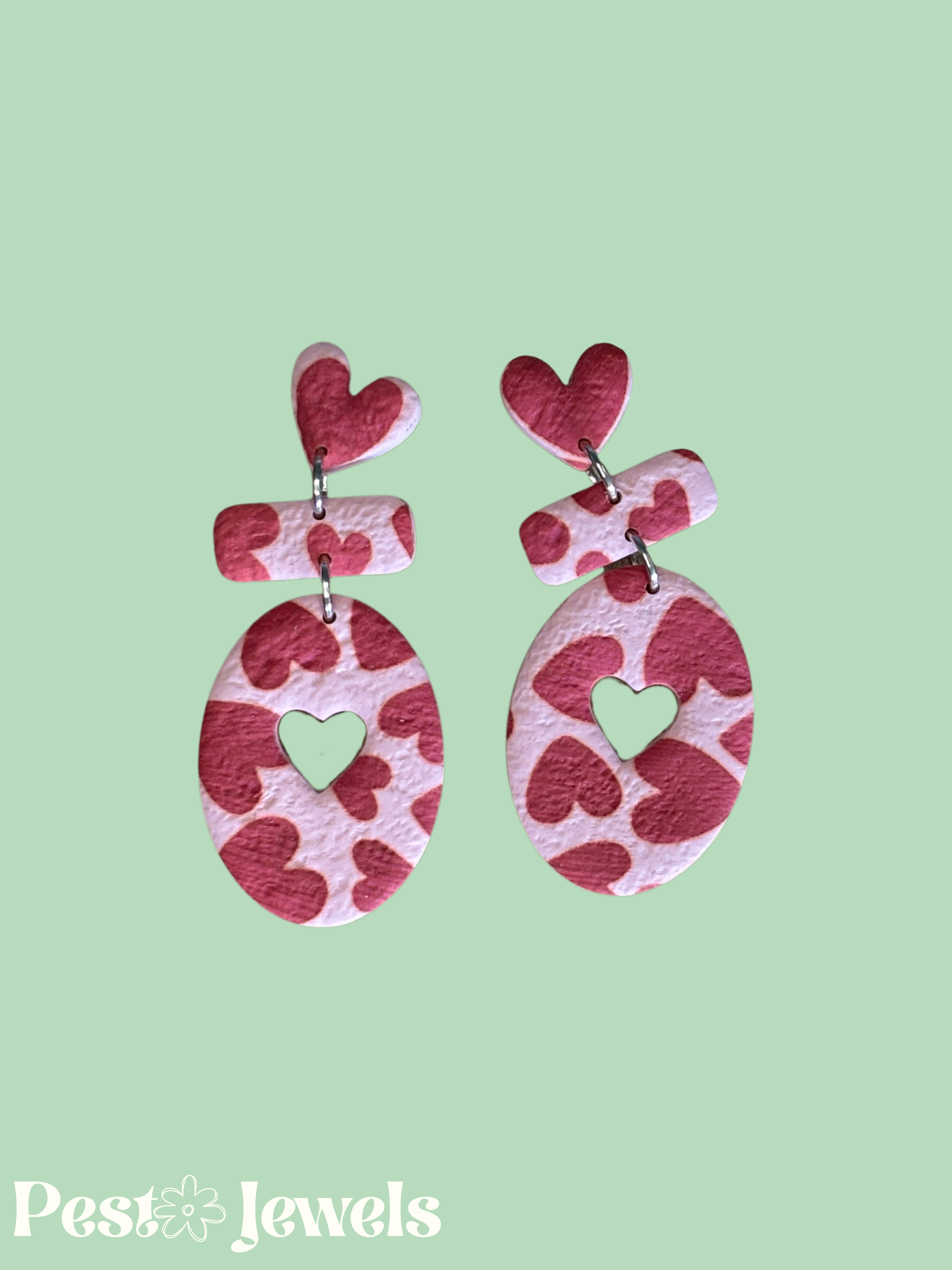 Cora - Boucle d'oreilles pendantes coeur