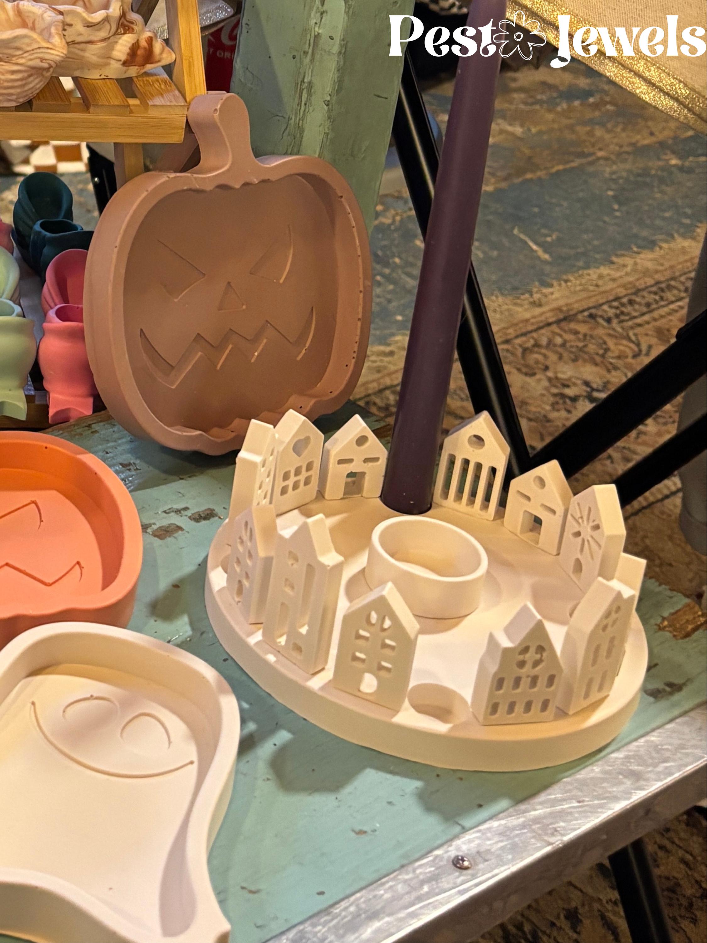 Nicoline - Centre de table maisons Noël