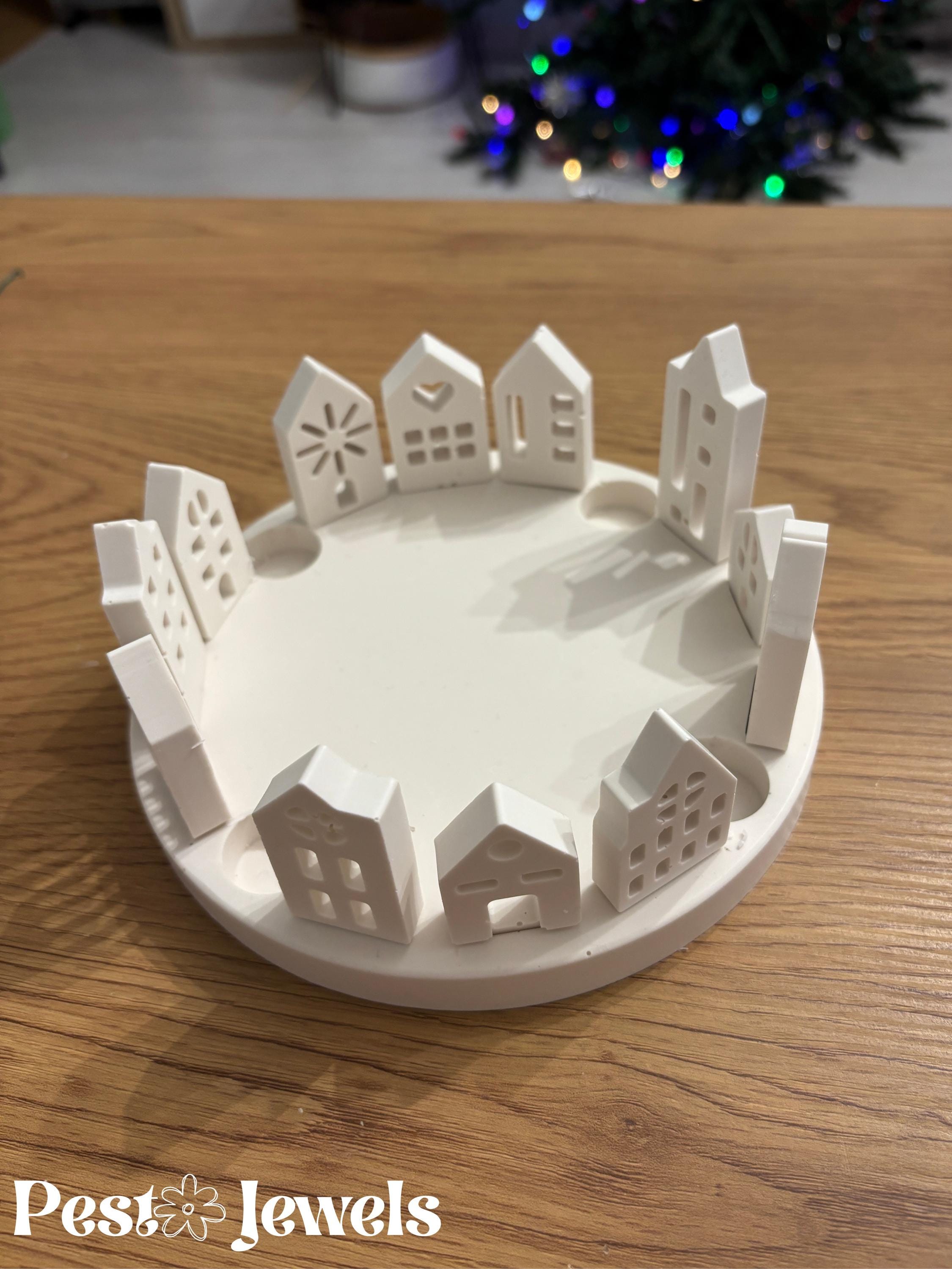 Nicoline - Centre de table maisons Noël
