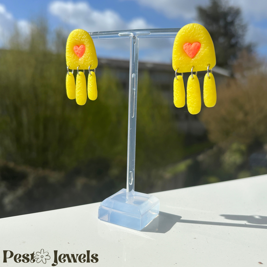 Aïna - Boucles d'oreilles pendante coeur