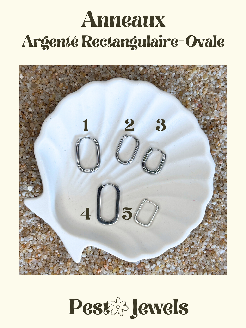 Nina - Pampilles Interchangeables Ronde avec Anneaux