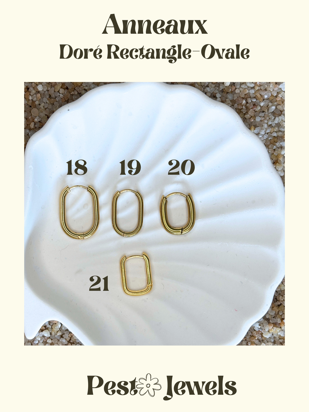 Nina - Pampilles Interchangeables Ronde avec Anneaux