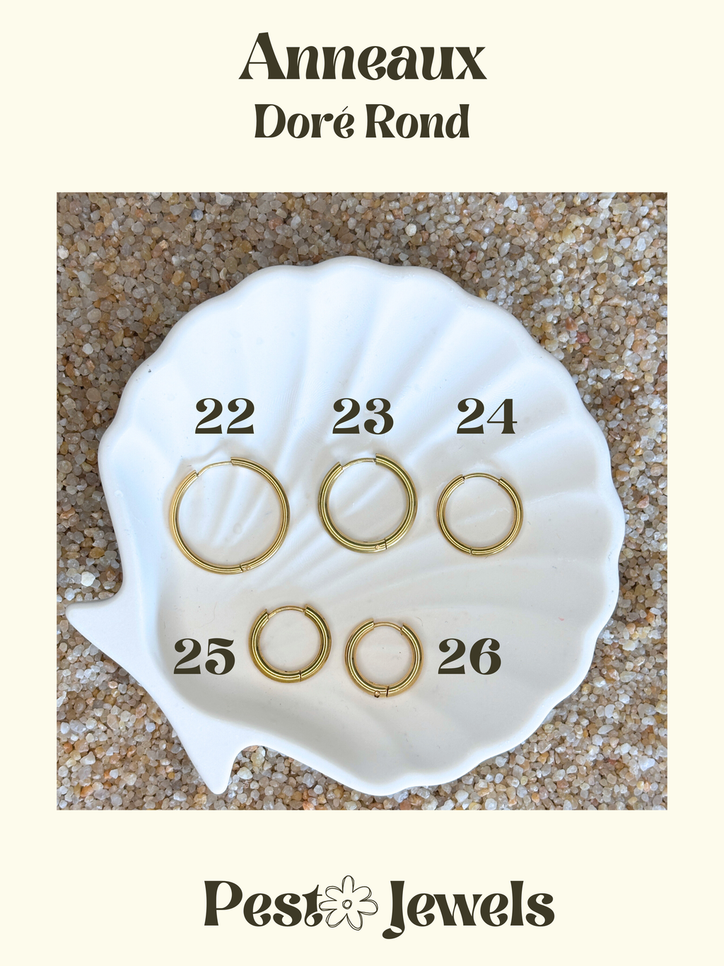 Nina - Pampilles Interchangeables Ronde avec Anneaux