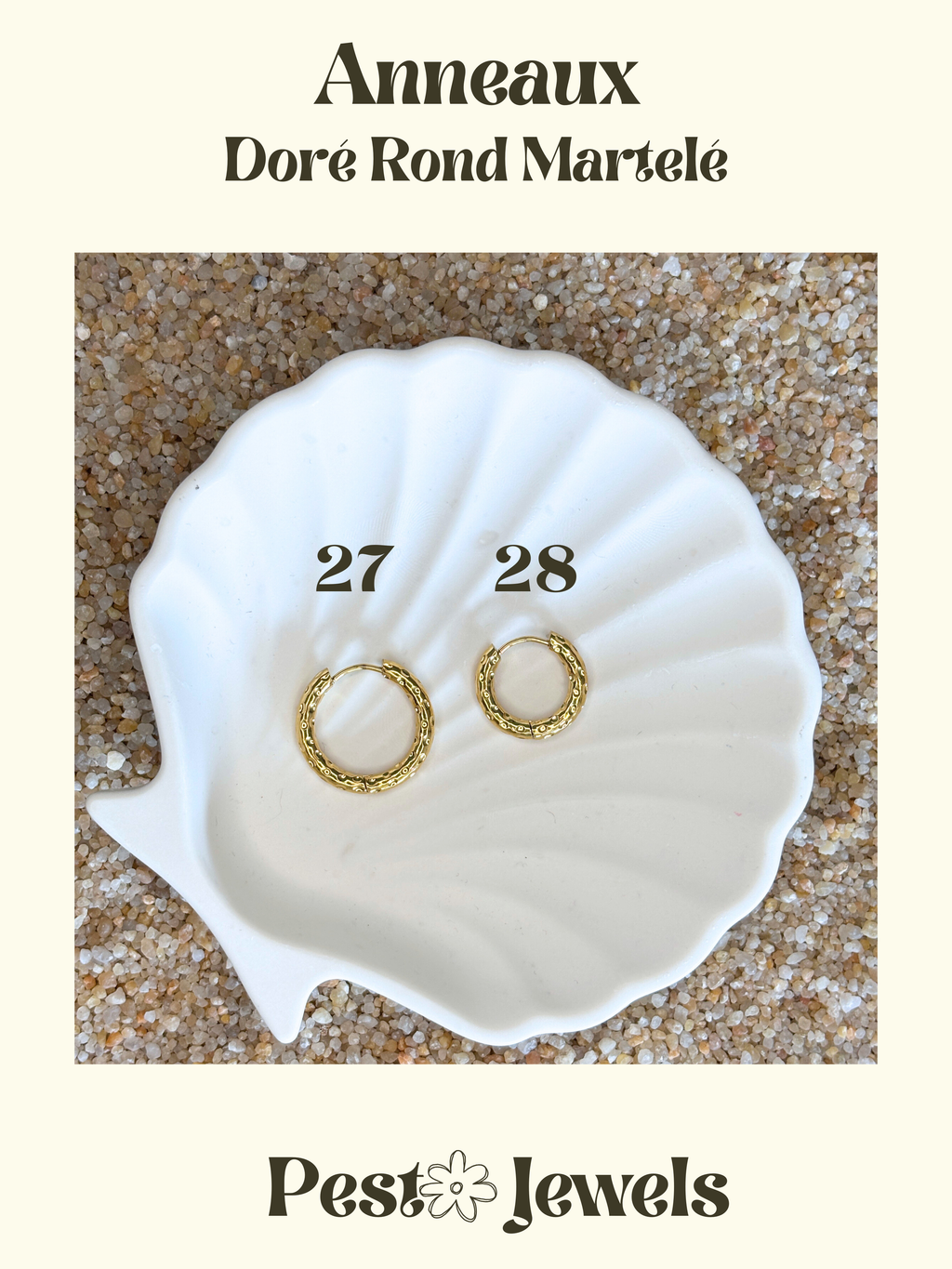 Nina - Pampilles Interchangeables Ronde avec Anneaux