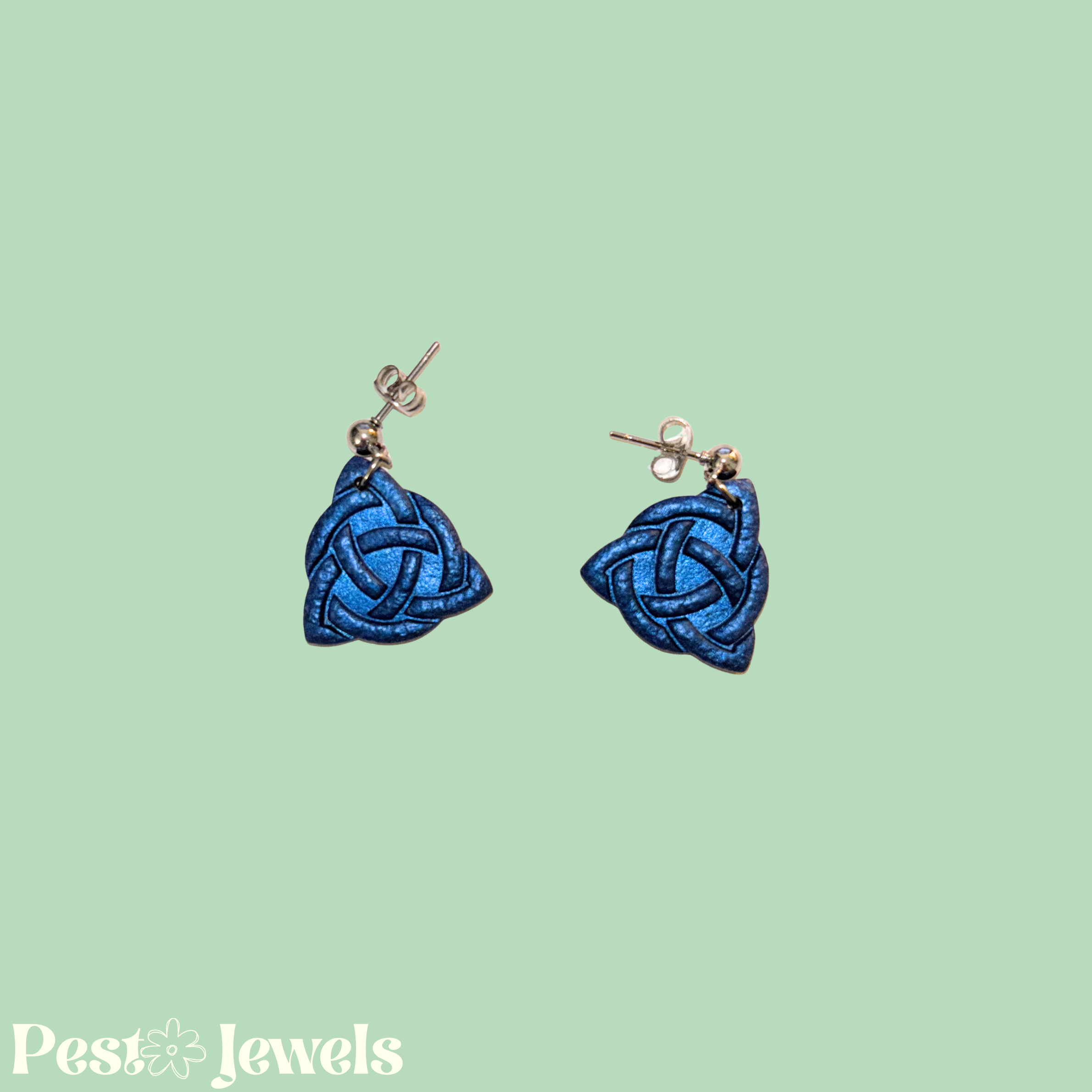 Bonnie - Boucle d'oreilles noeuds triangle celtes