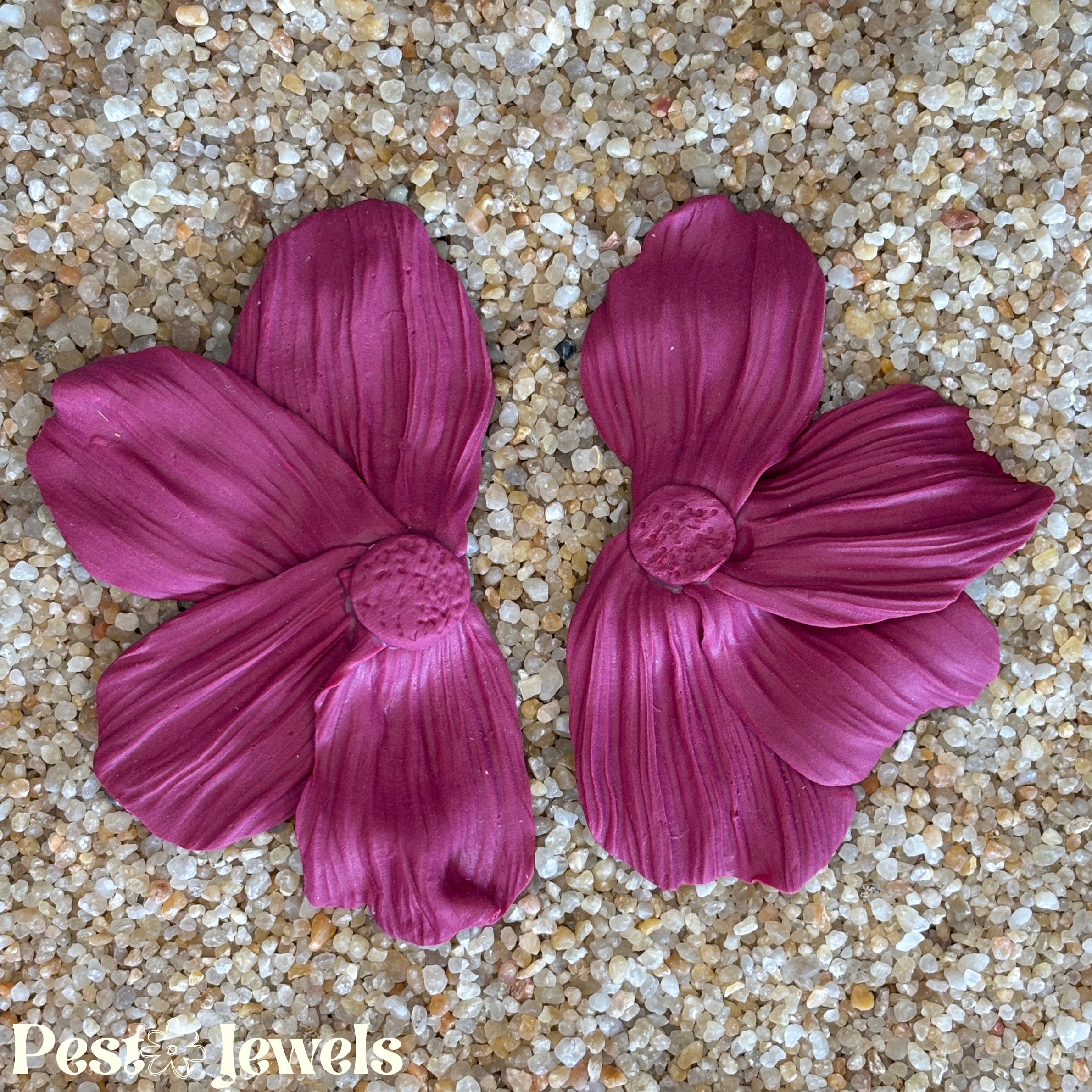Dahlia - Boucle d'oreilles fleurs réalistes