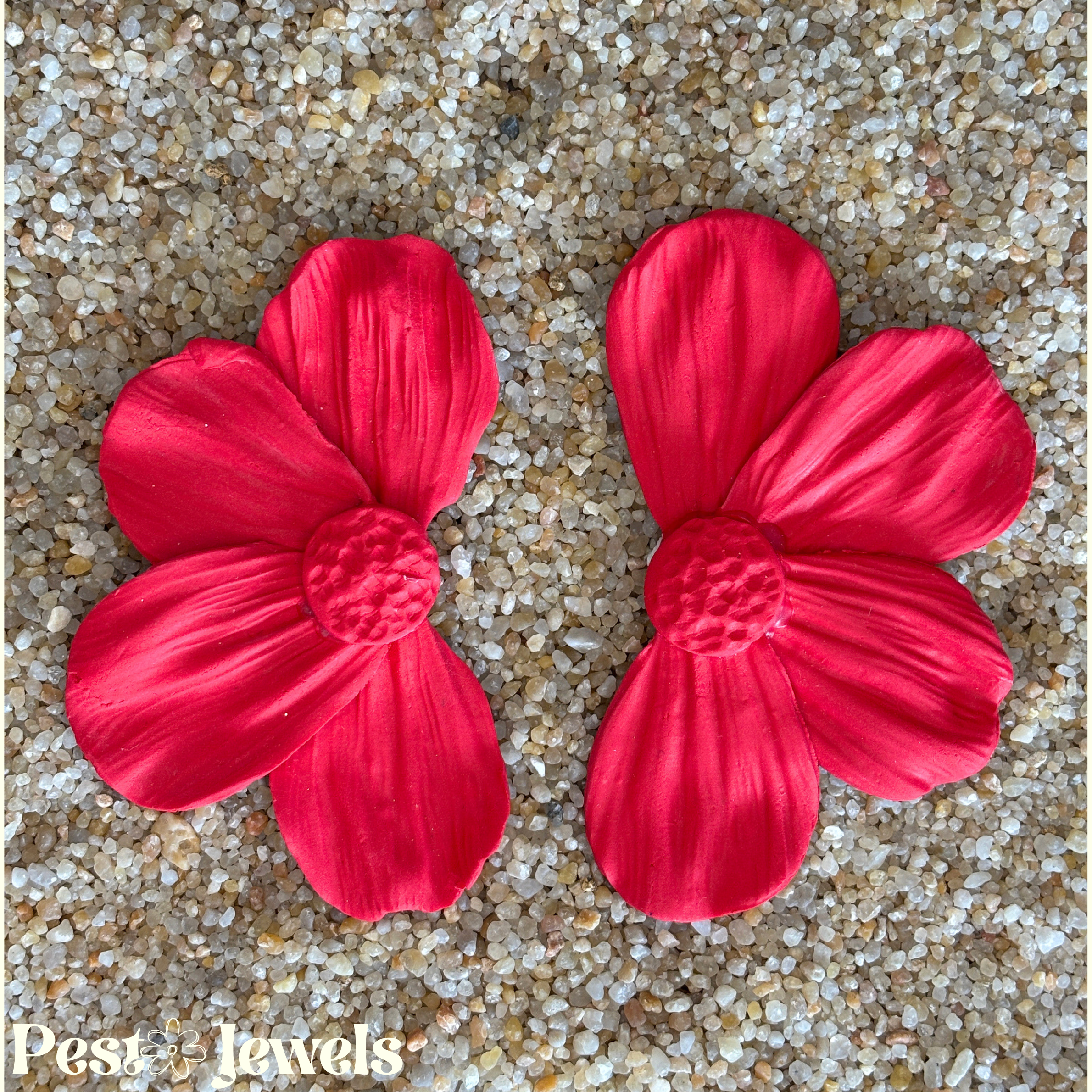 Dahlia - Boucle d'oreilles fleurs réalistes