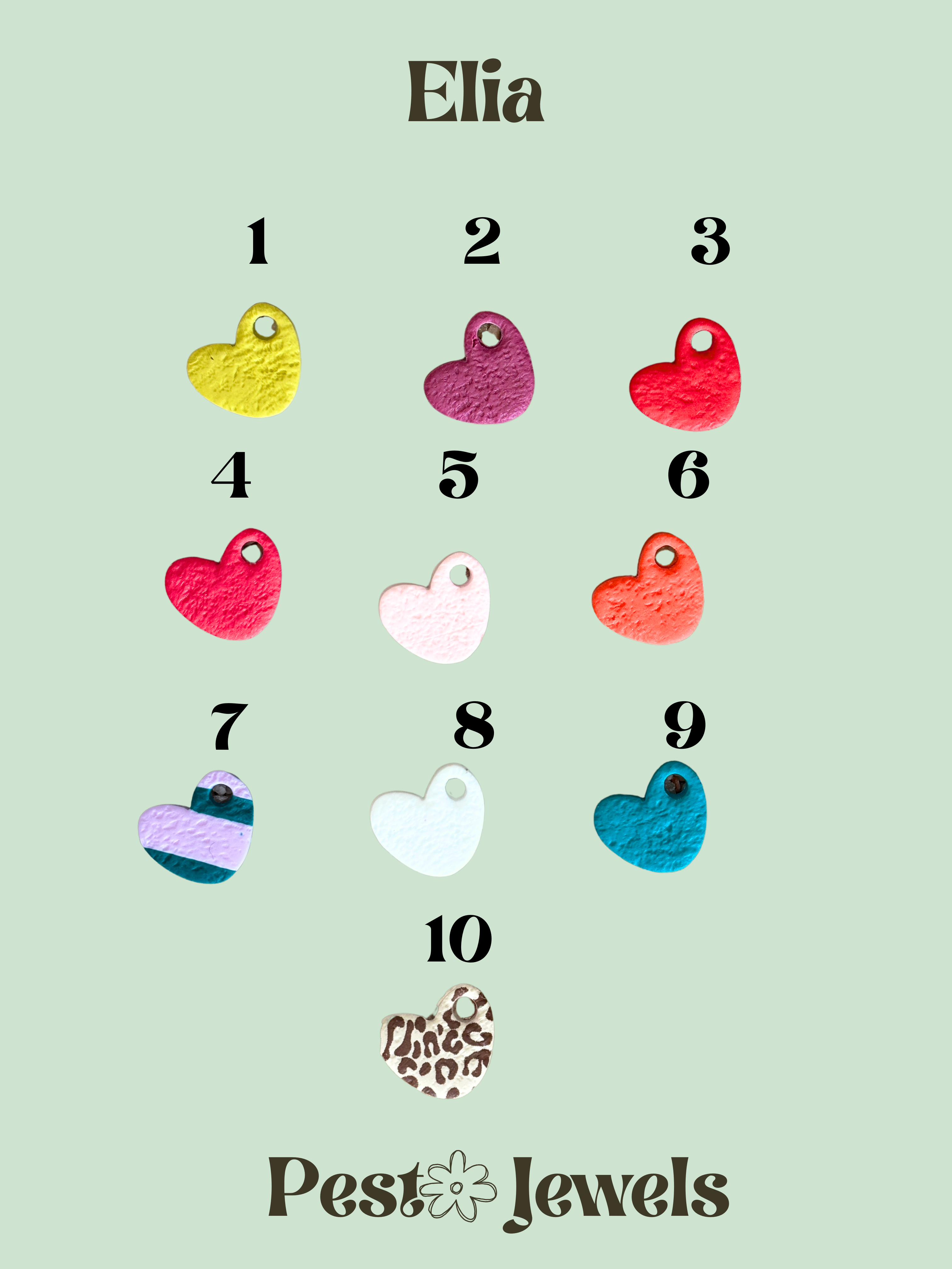 Elia - Pampilles Interchangeables Coeur avec anneaux