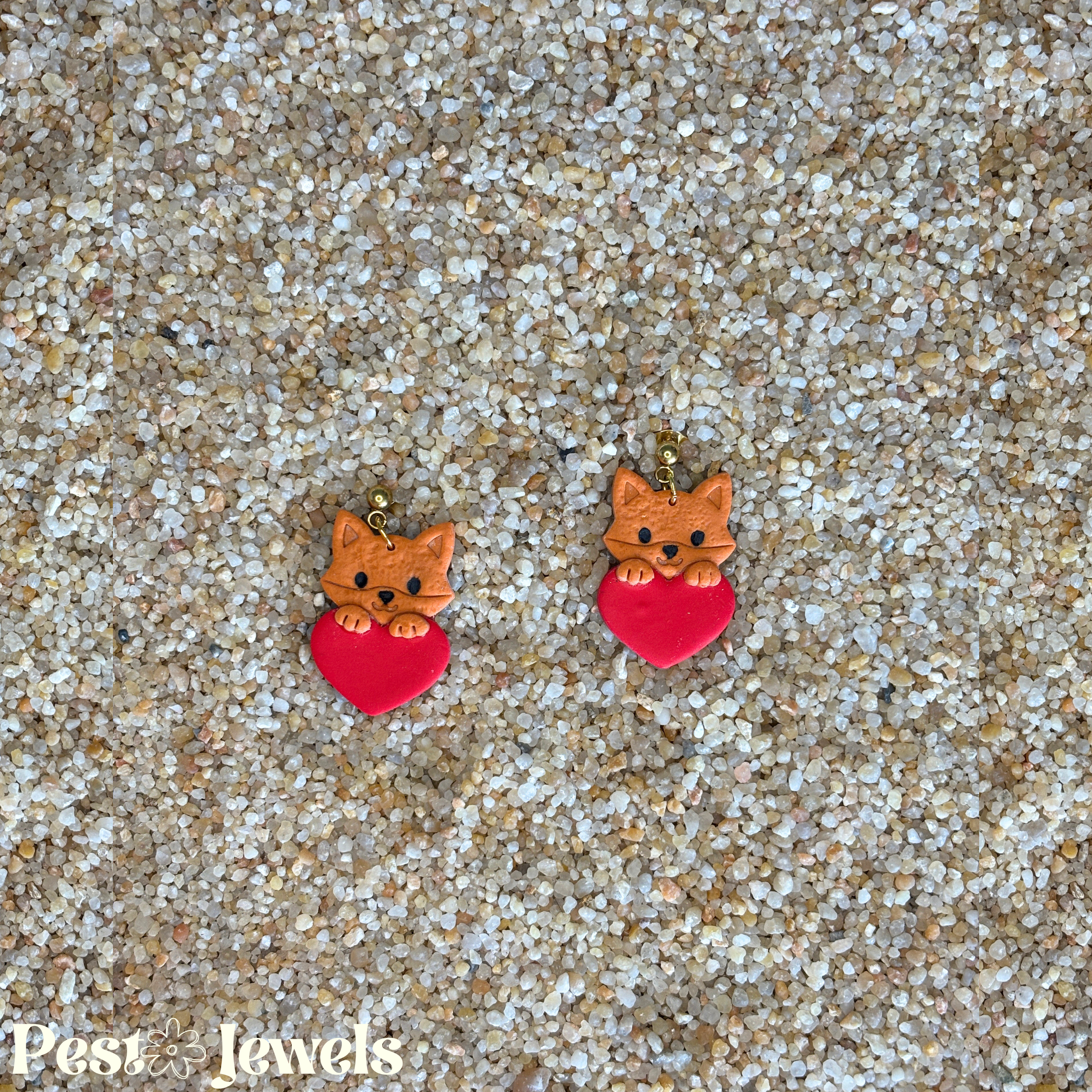 Inaya - Boucle d'oreilles animaux & coeurs