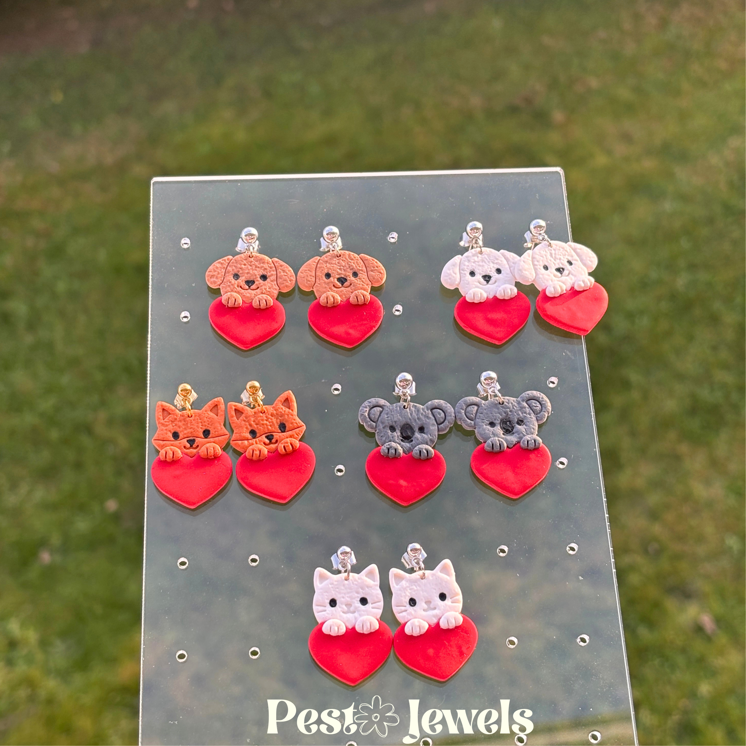 Inaya - Boucle d'oreilles animaux & coeurs