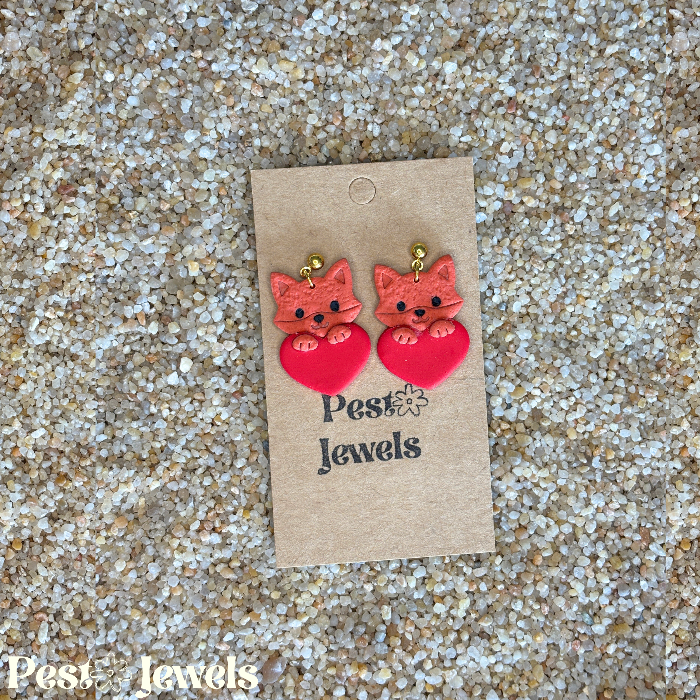 Inaya - Boucle d'oreilles animaux & coeurs