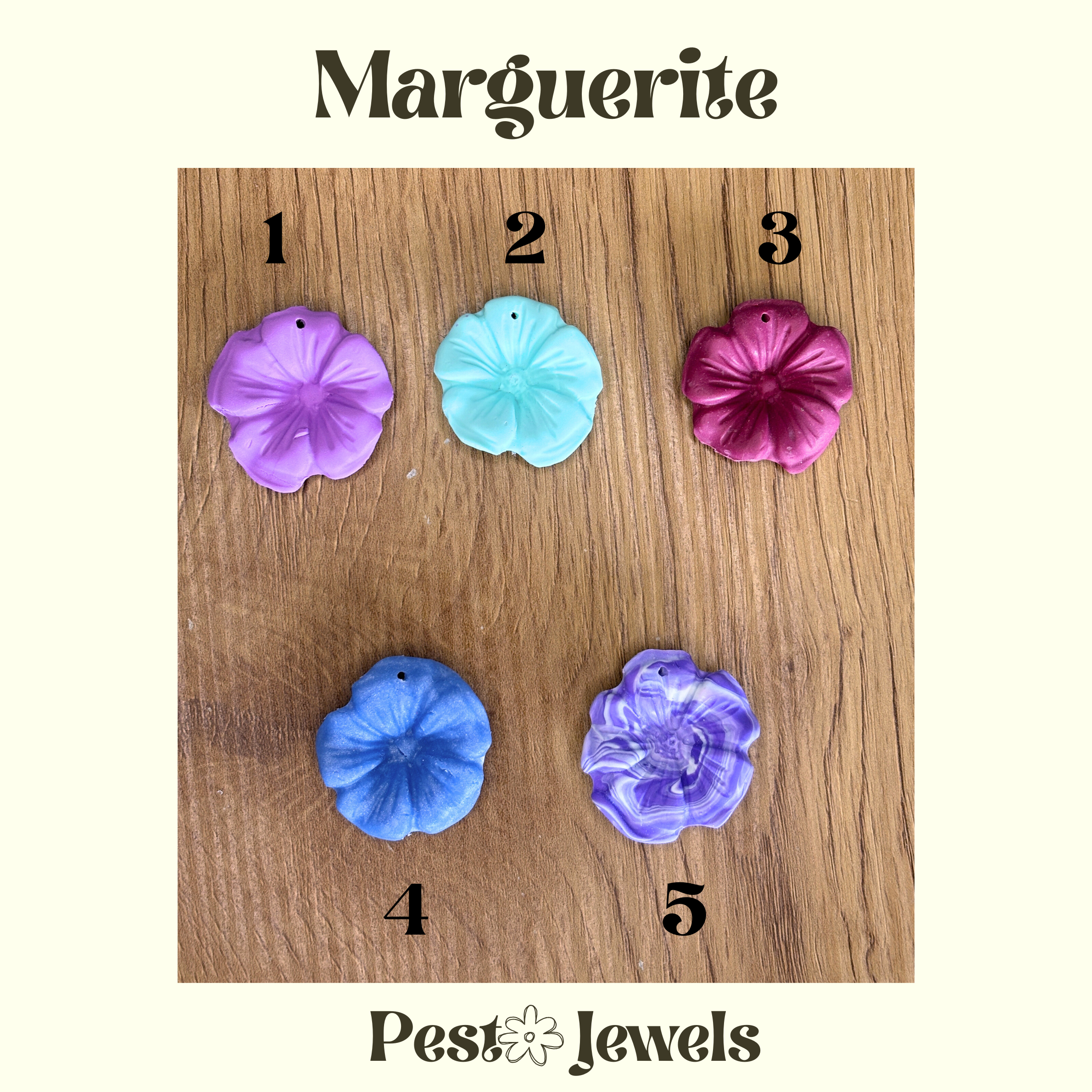 Marguerite - Boucle d'oreilles fleur