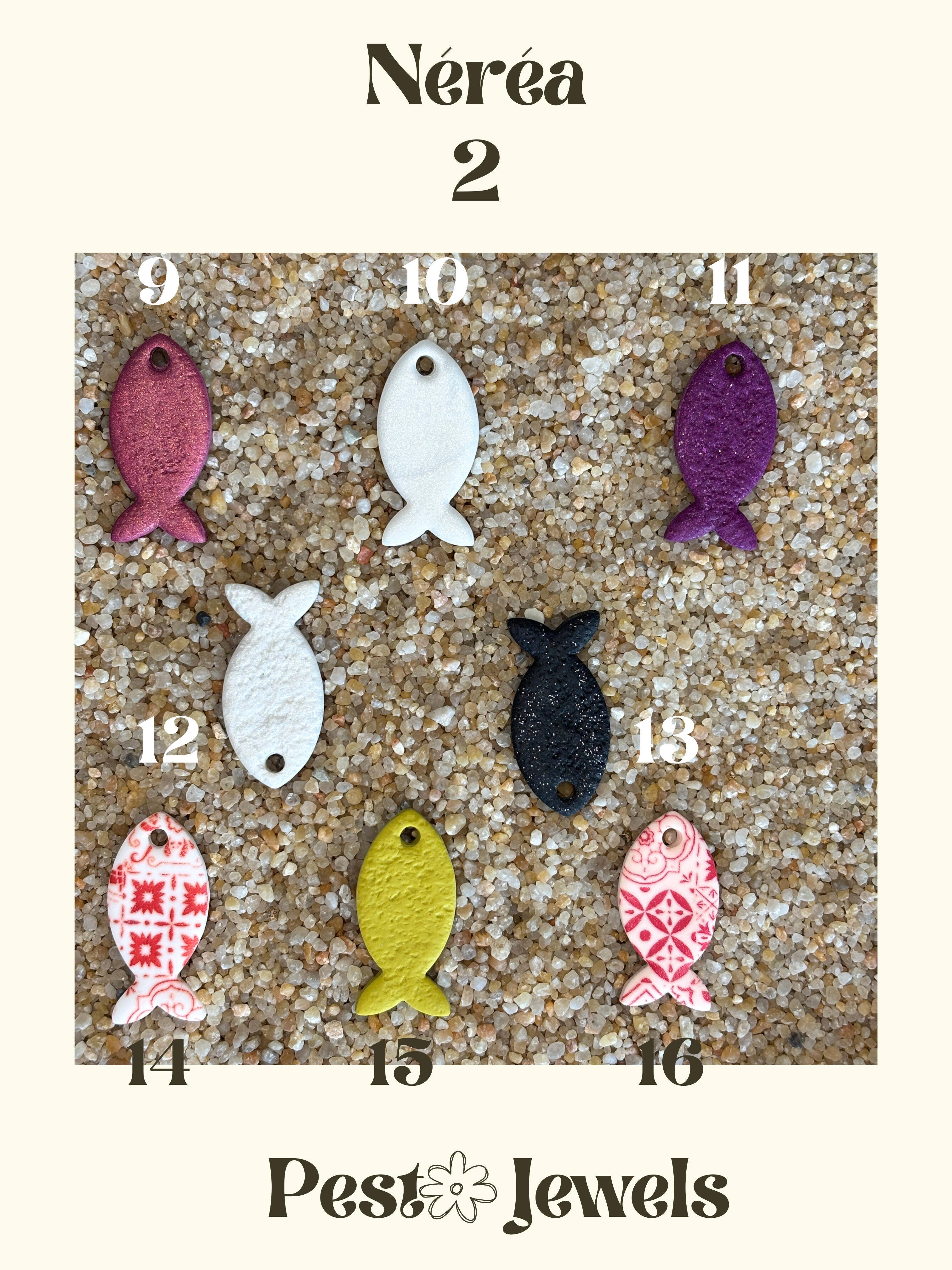 Néréa - Pampilles Interchangeables Poissons avec Anneaux