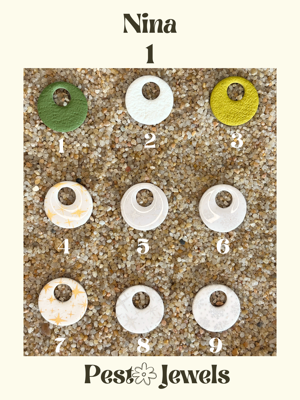 Nina - Pampilles Interchangeables Ronde avec Anneaux