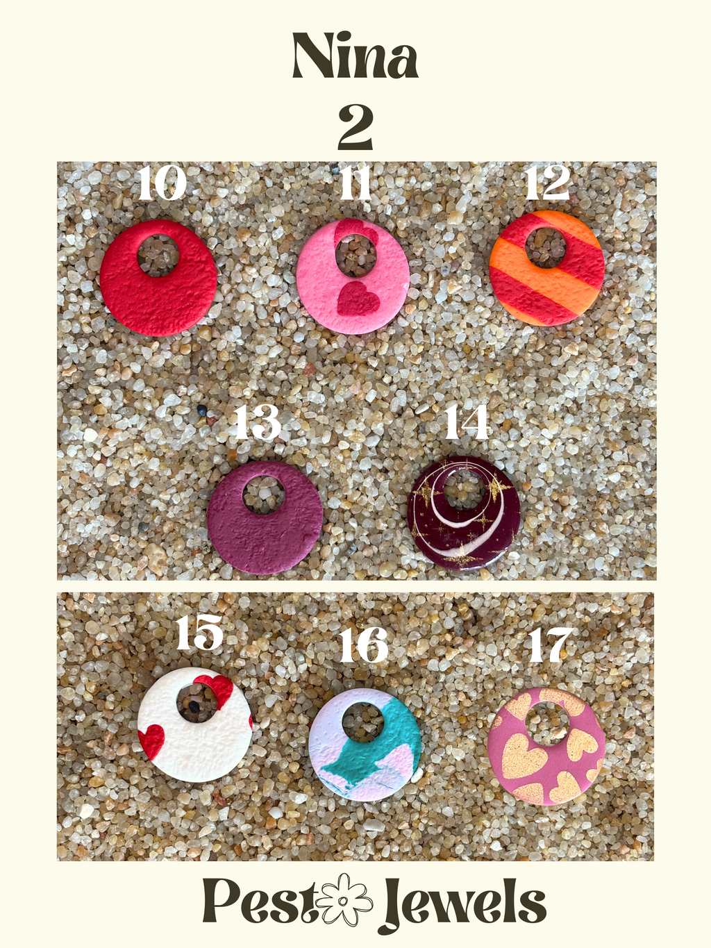 Nina - Pampilles Interchangeables Ronde avec Anneaux