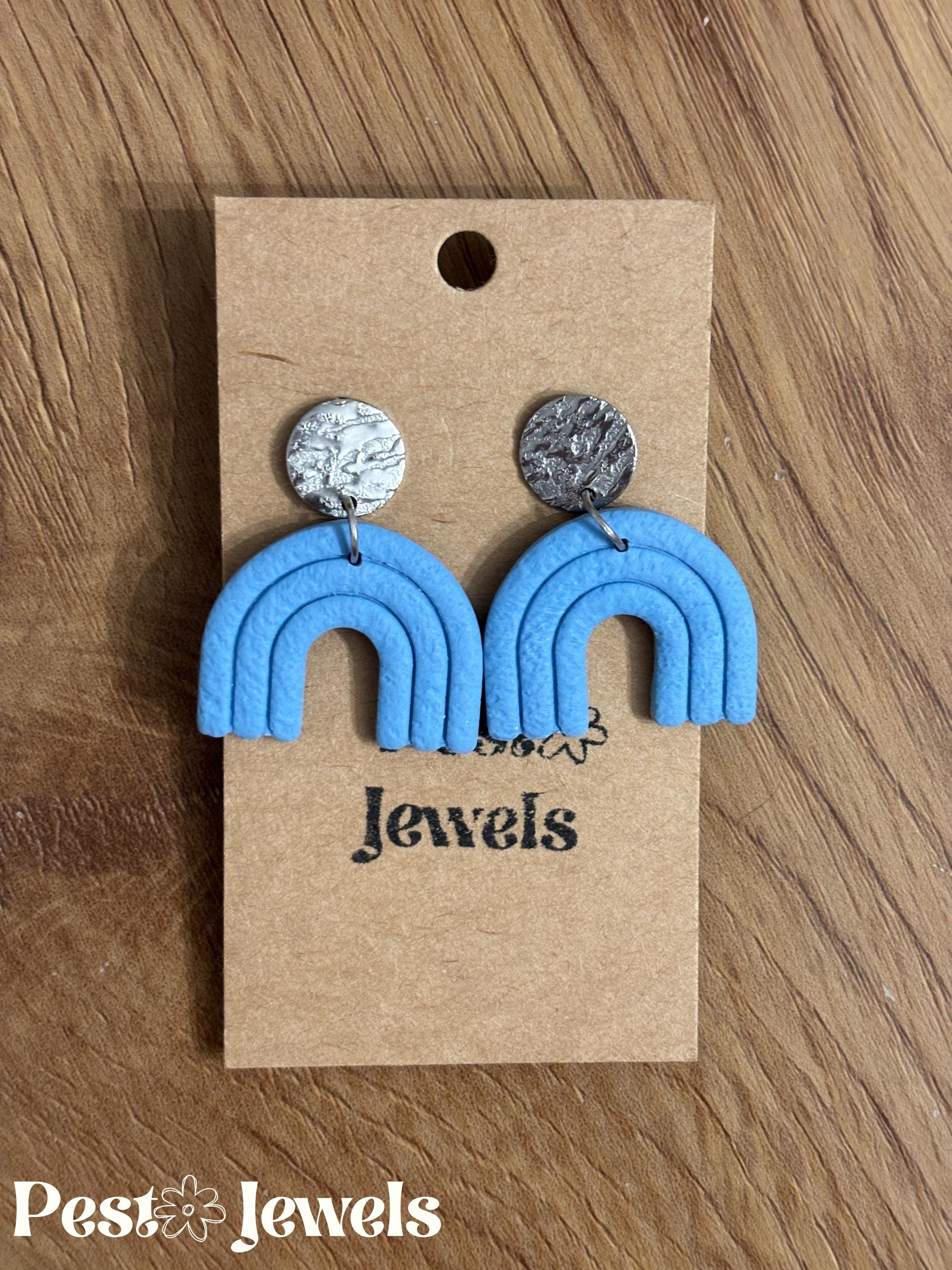 Léa - Boucles d'oreilles nude et argentés arche