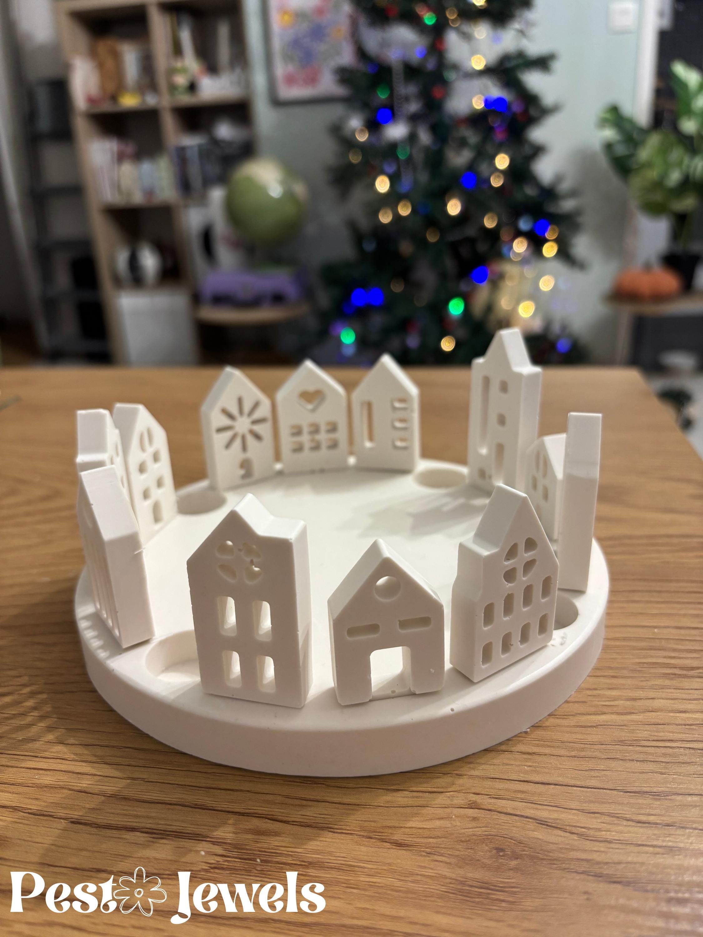 Nicoline - Centre de table maisons Noël